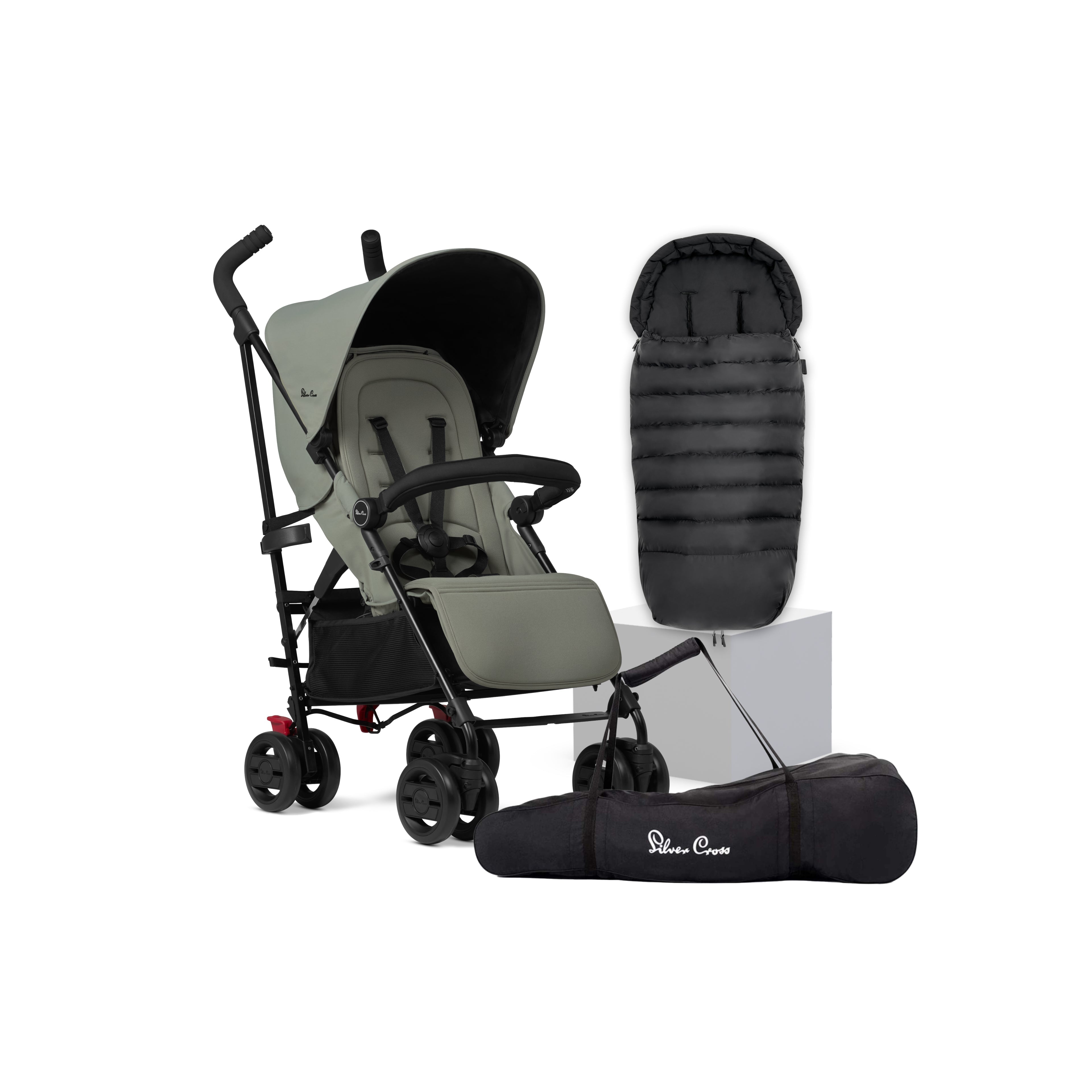 Pop 2 Sage Stroller & Accessory Bundle (5 piece)