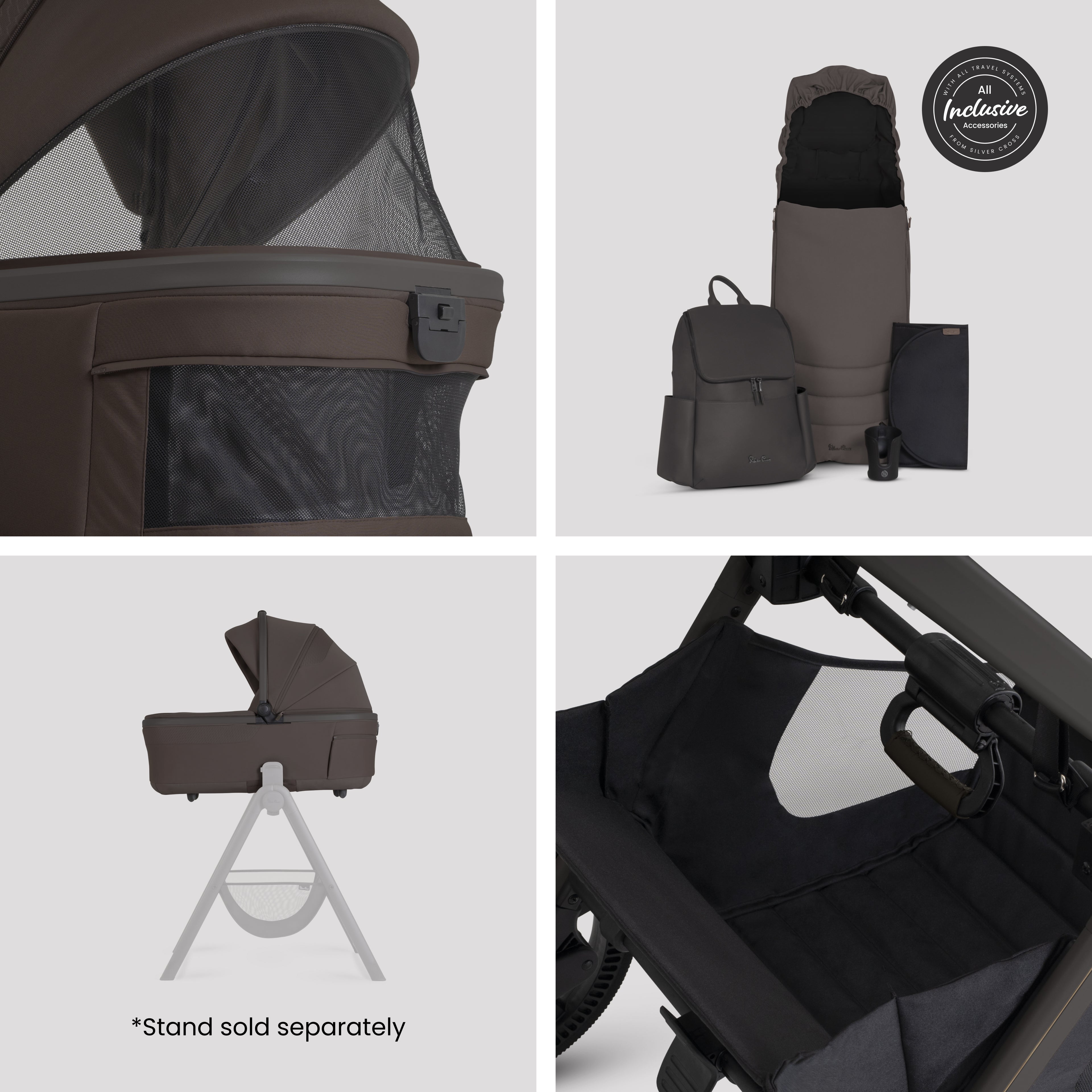 Cove 2 Chocolate Travel System Ultimate 360 Infant Carrier Bundle (10 piece)