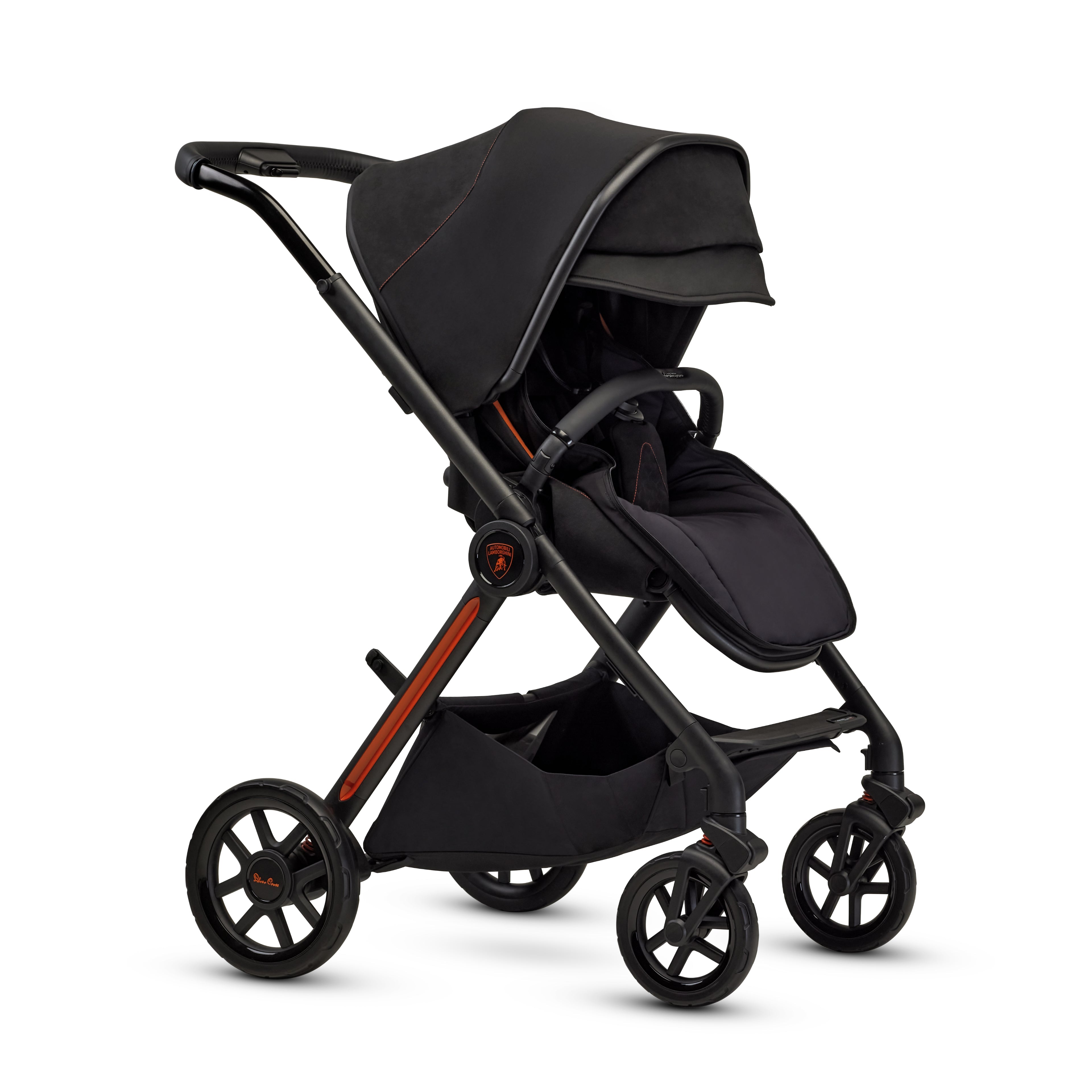 Silver Cross x Automobili Lamborghini Reef AL Arancio Travel System Ultimate 360 Infant Carrier Bundle (11 piece)