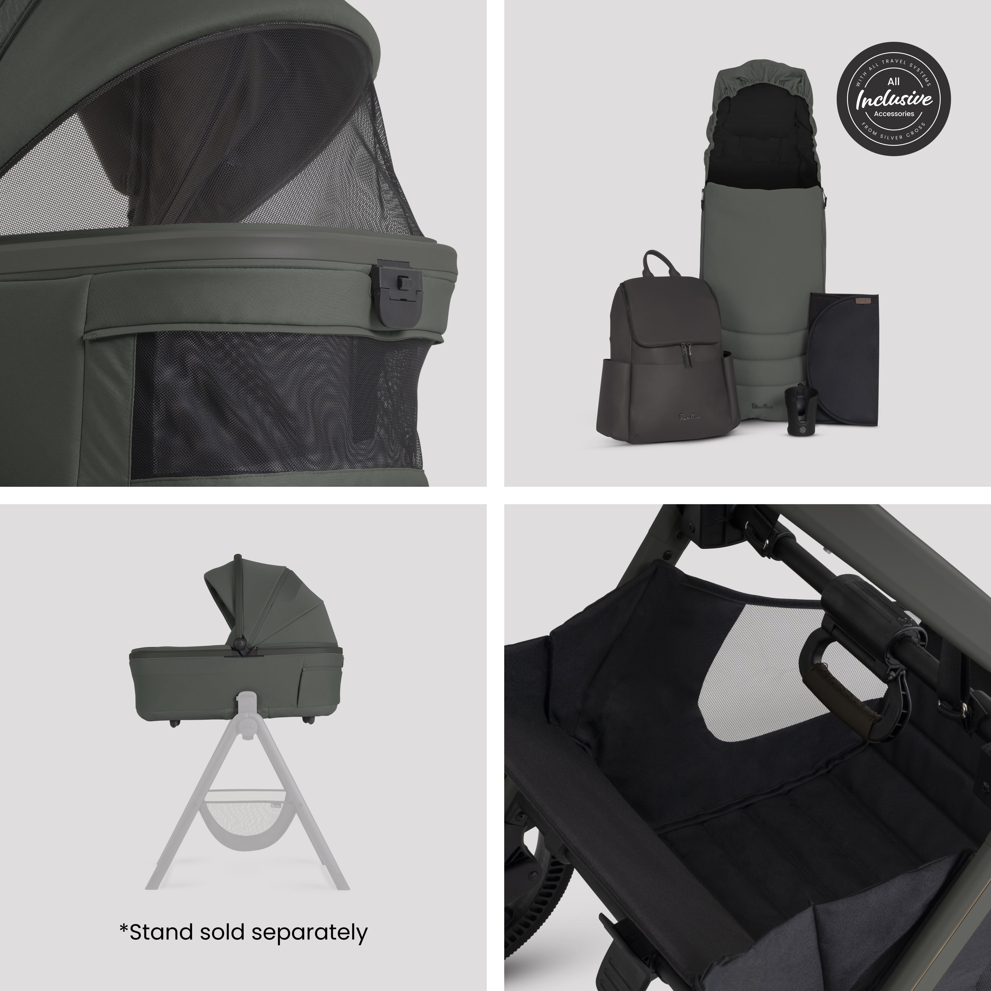 Cove 2 Pewter Travel System Ultimate 360 Family Car Seat Natural Taupe Bundle (11 piece)