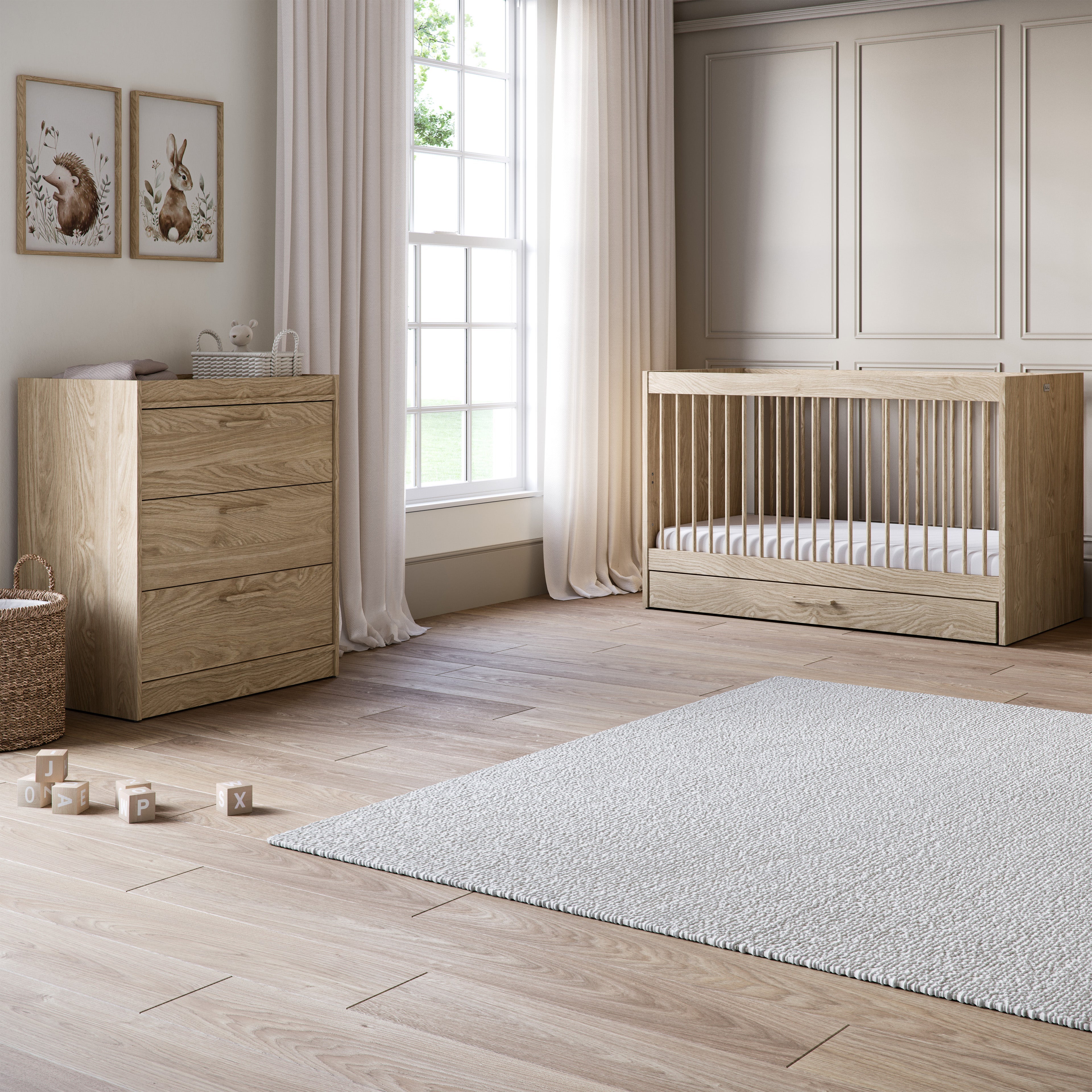 Geneva 2 Piece Nursery Room Set With Mattress