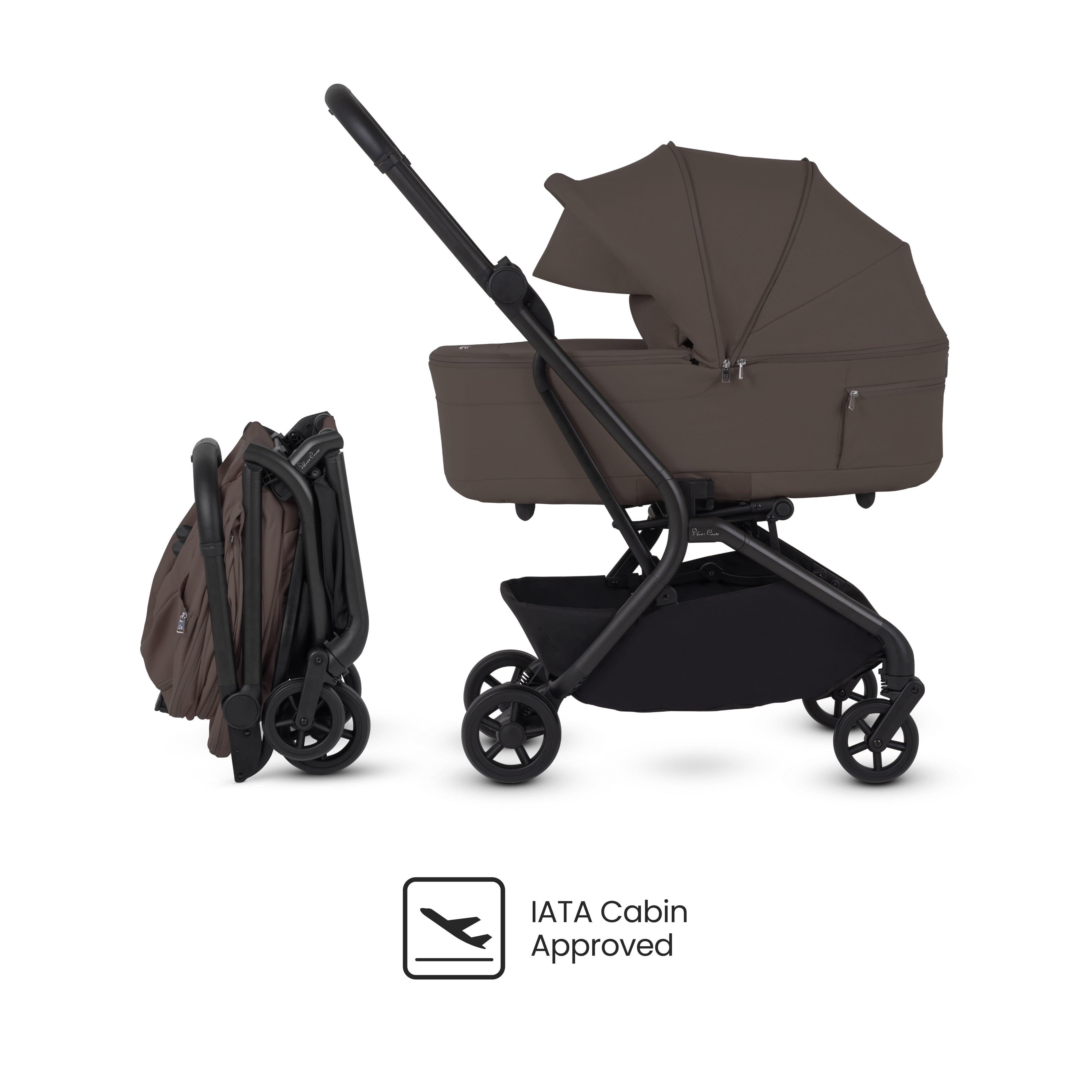 Nia Chocolate Compact Travel System with Accessory Pack Natural Taupe (12 Piece)