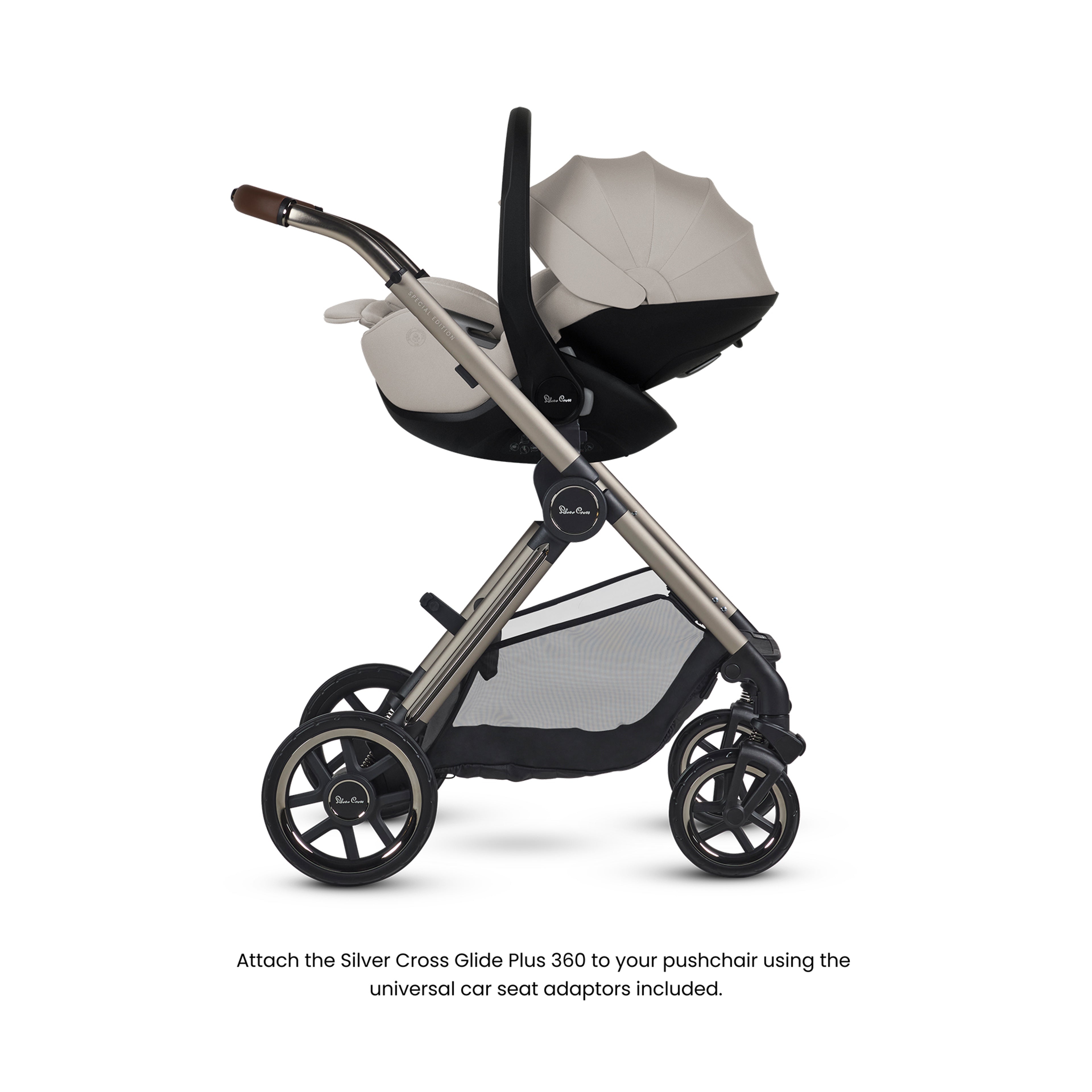 Reef 2 SPECIAL EDITION Frappe Travel System Ultimate 360 Natural Taupe Family Car Seat Bundle (12 piece)