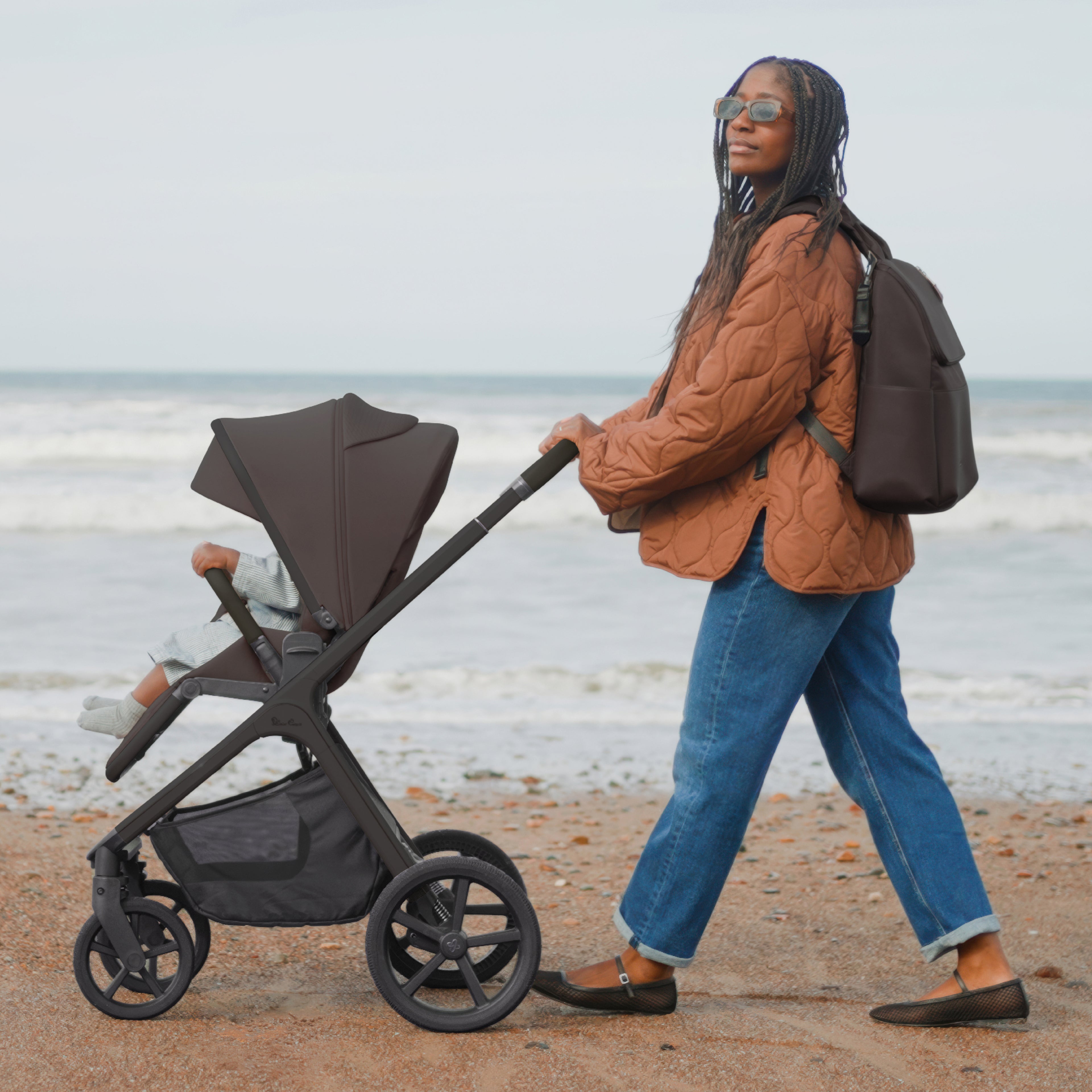 Cove 2 Chocolate Travel System Ultimate 360 Infant Carrier Bundle (10 piece)