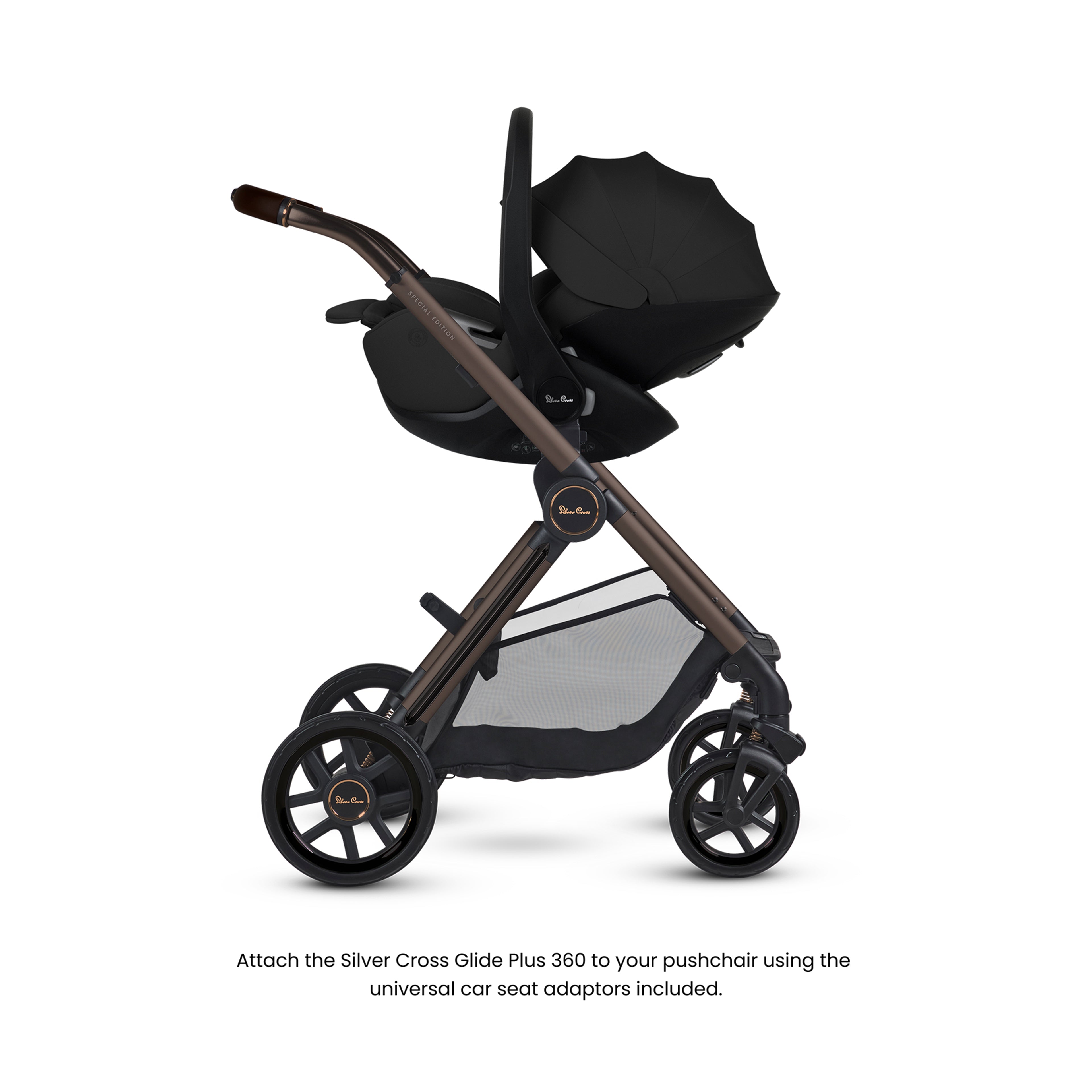Reef 2 SPECIAL EDITION Ganache Travel System Ultimate 360 Iconic Black Family Car Seat Bundle (12 piece)
