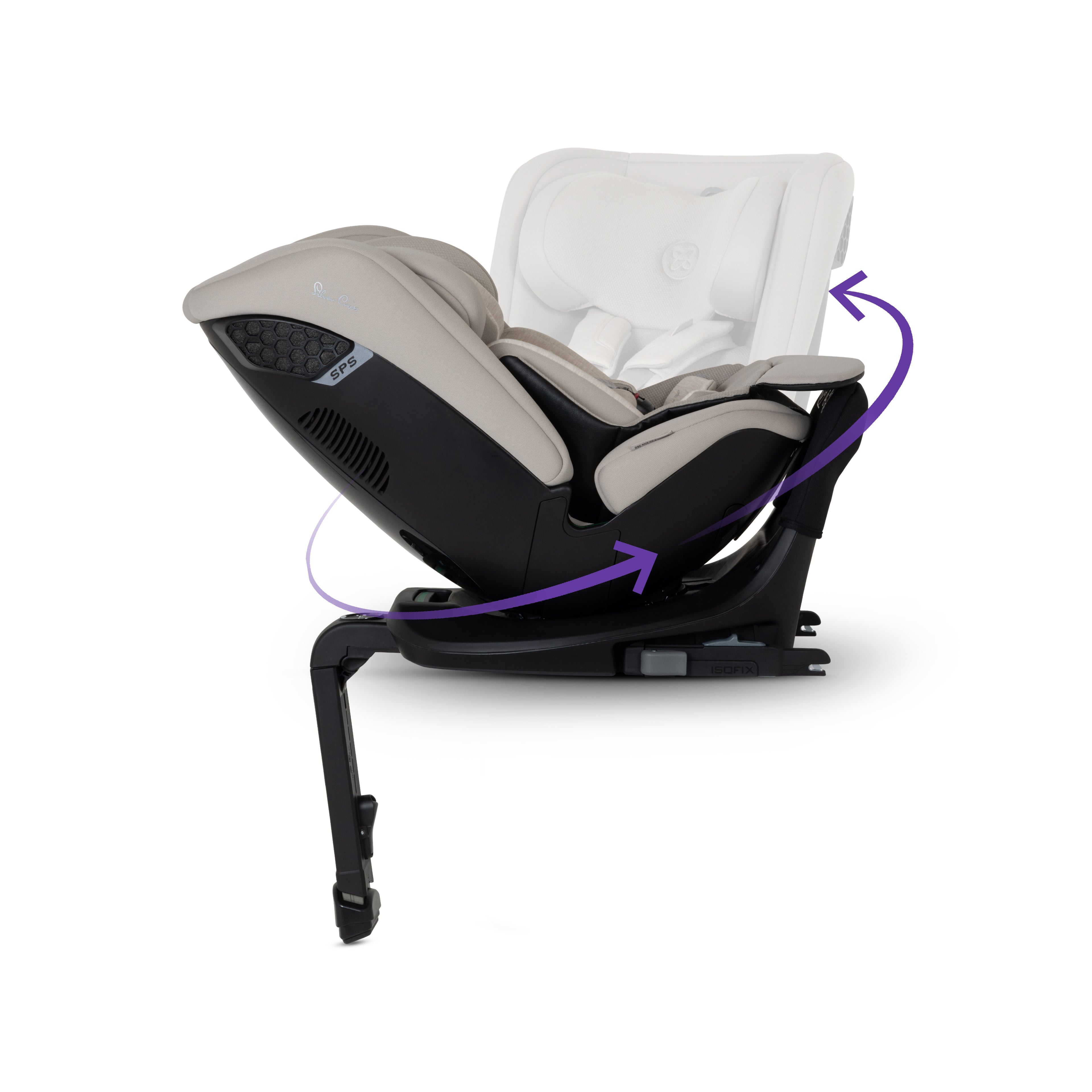 Motion 3 All Size 360 Rotating Car Seat Natural Taupe