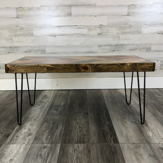 Dark Herringbone Coffee Table