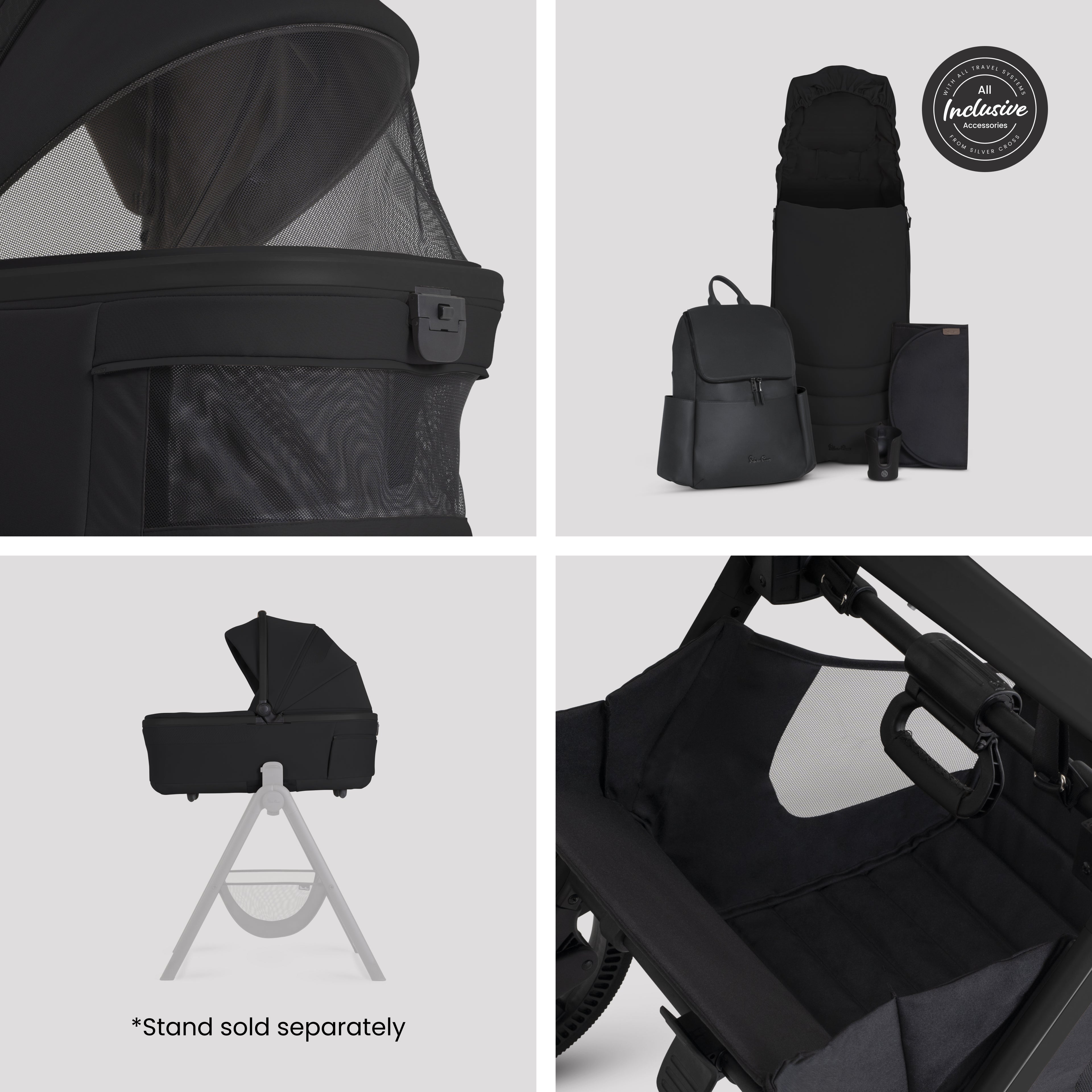 Cove 2 Onyx Travel System Accessory Bundle (8 piece)