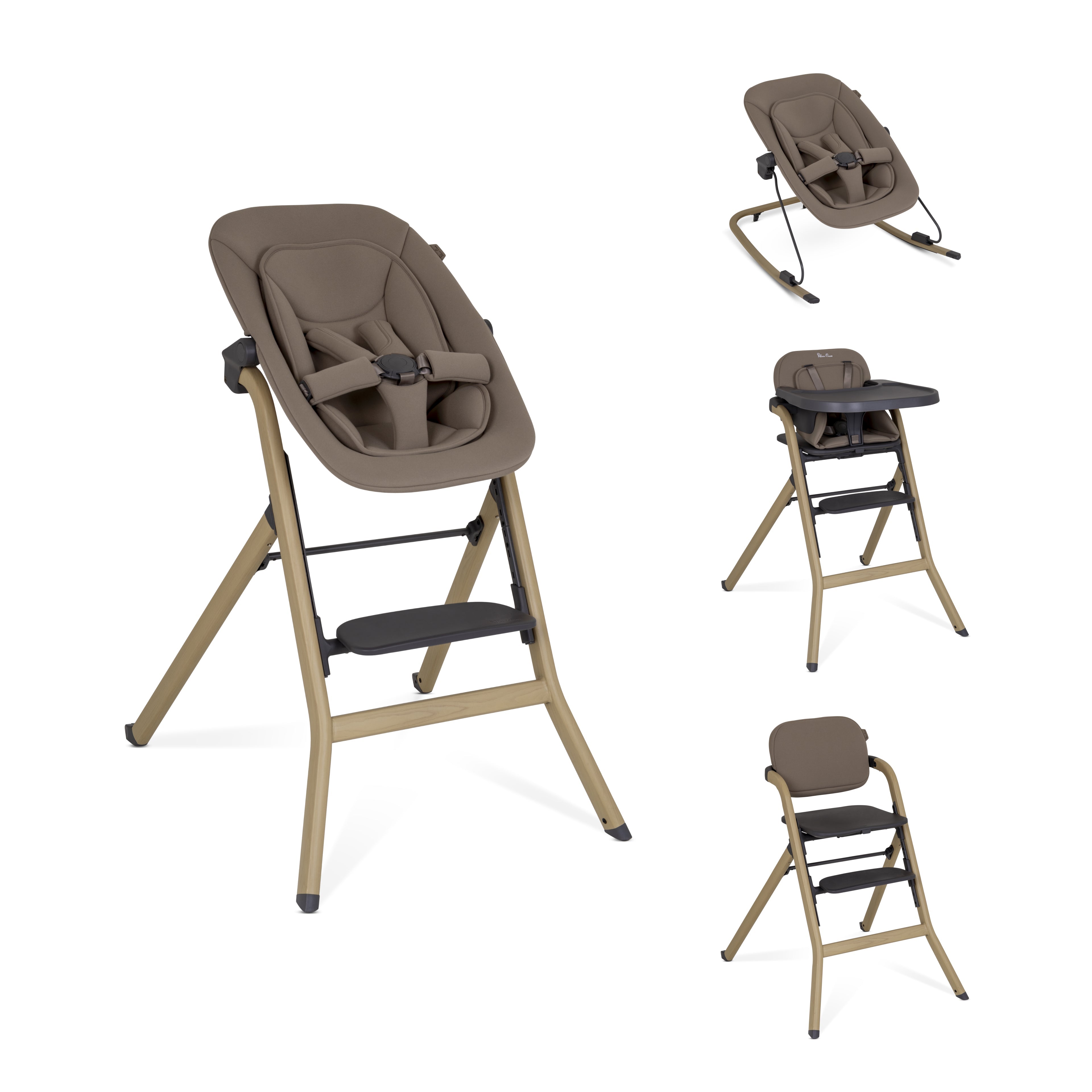 Nest & Nurture Highchair and Bouncer Bundle Biscuit