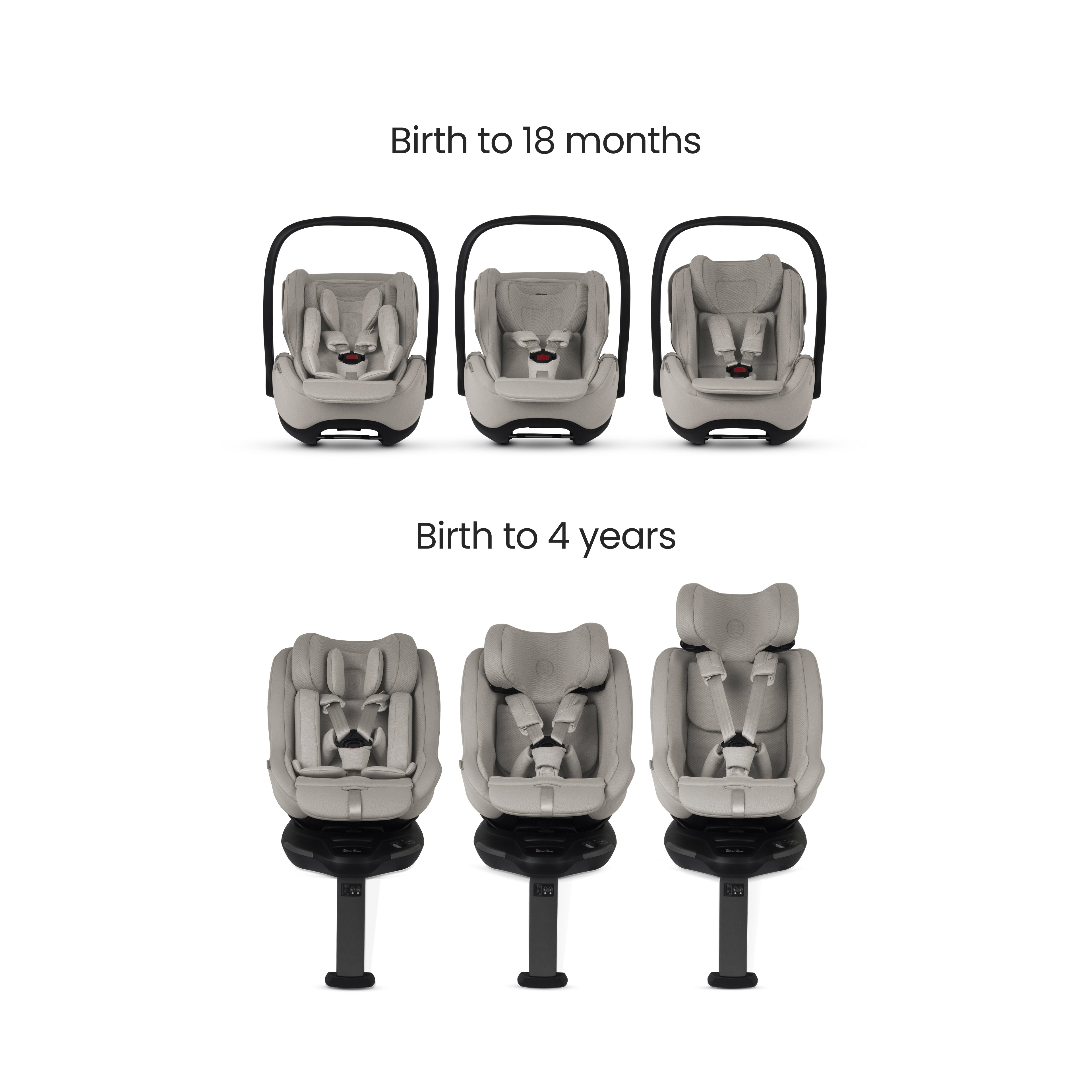 Plus 360 Family Car Seat Bundle Natural Taupe