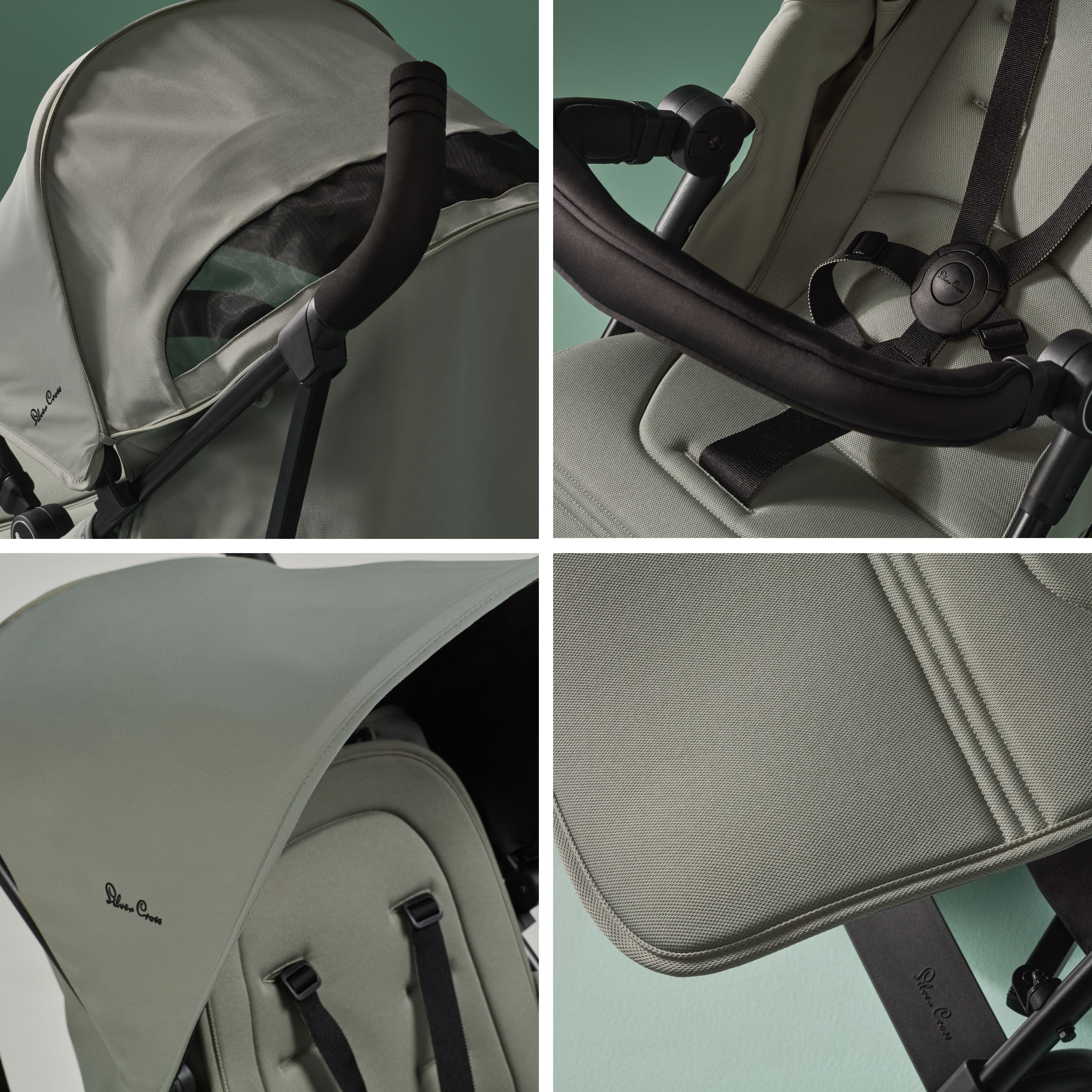 Pop 2 Sage Stroller & Footmuff Bundle (4 piece)