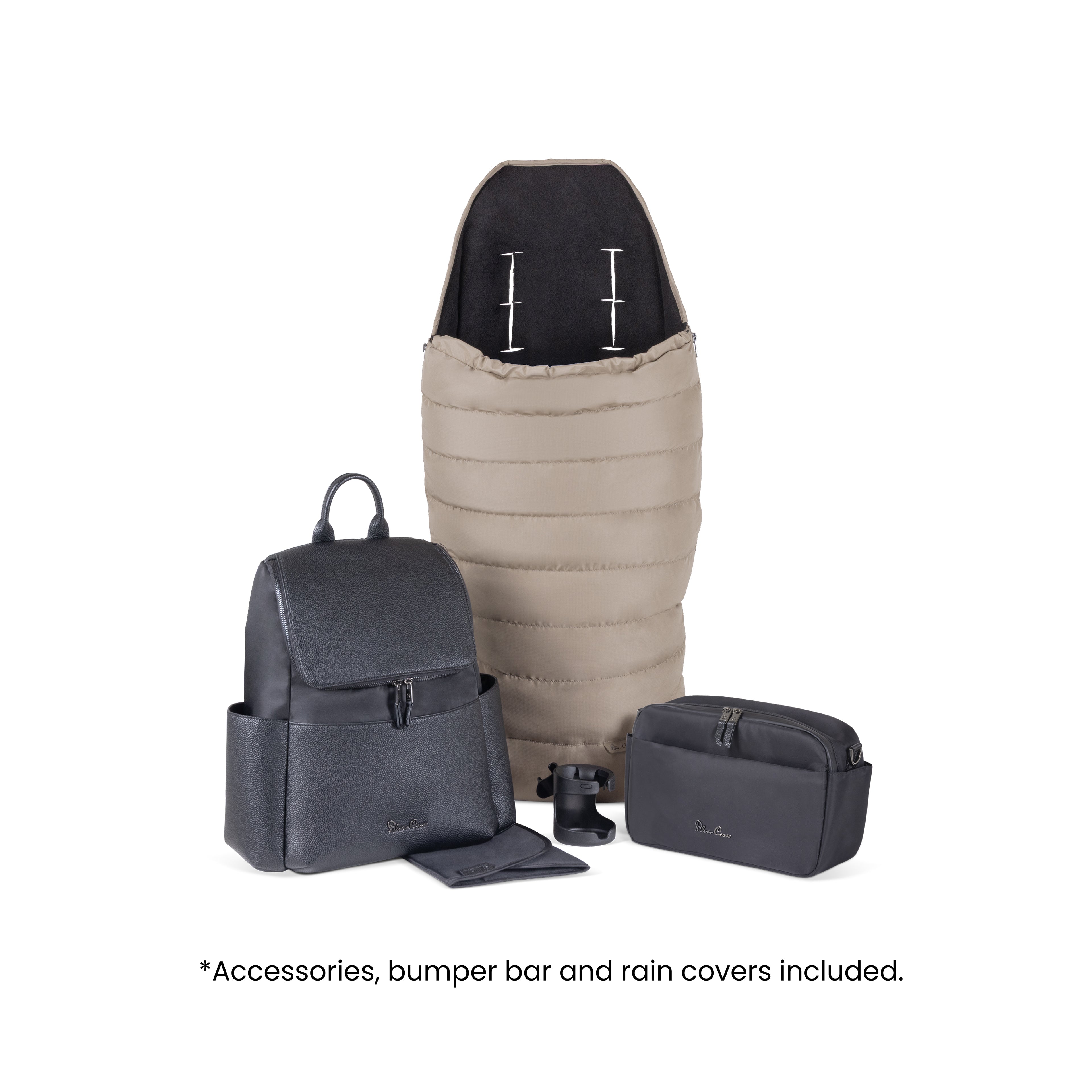 Nia Champagne Compact Travel System with Accessory Pack Iconic Black (12 Piece)