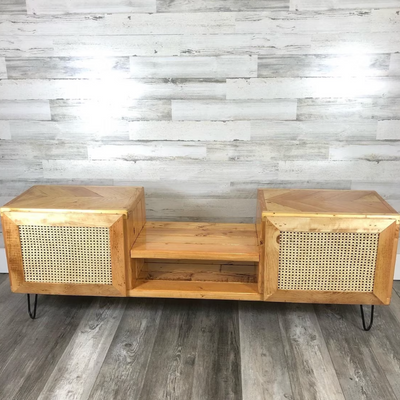 Set of 2 Rattan Doors
