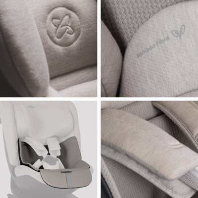 Motion 3 All Size 360 Rotating Car Seat Natural Taupe