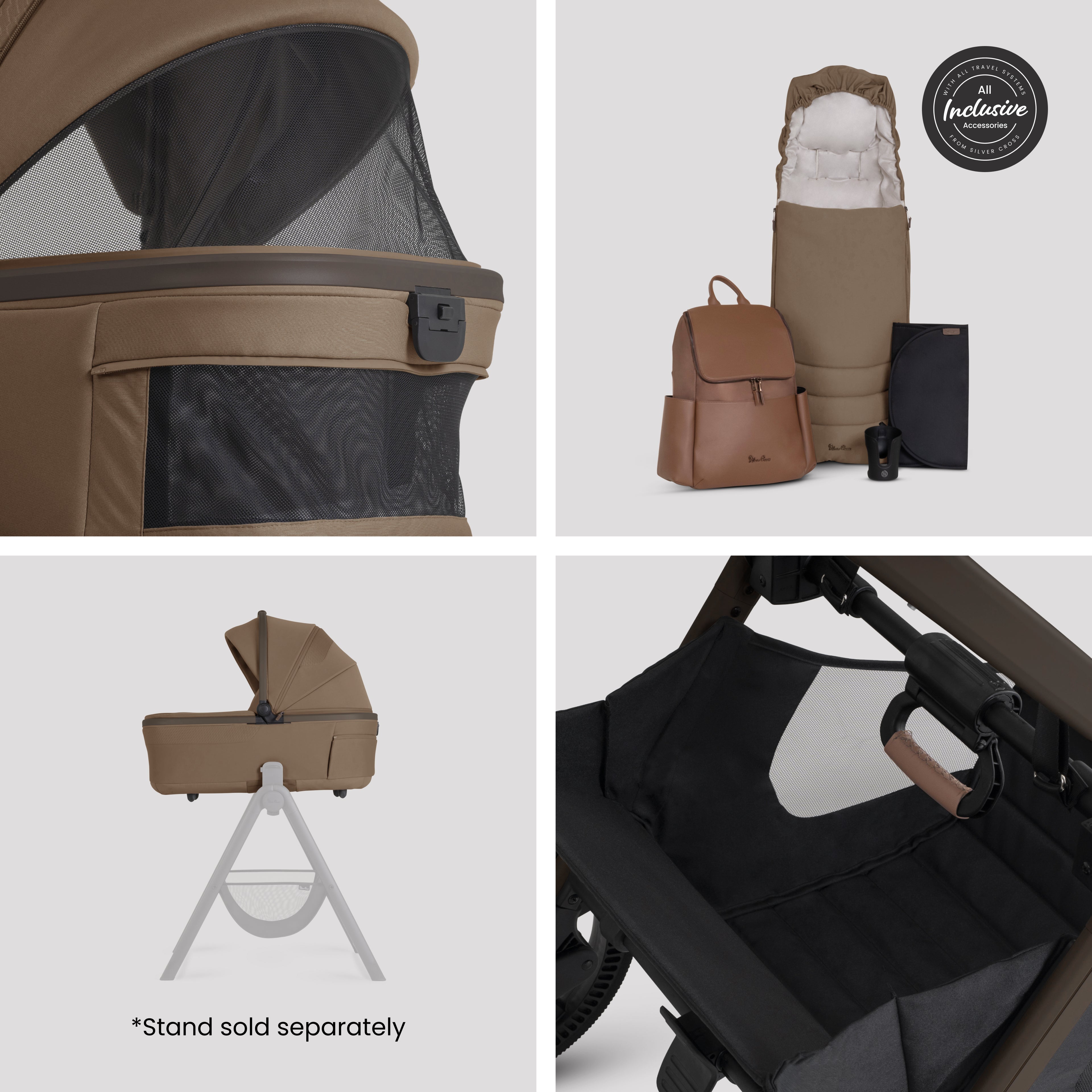 Cove 2 Maple Travel System Ultimate 360 Family Car Seat Natural Taupe Bundle (11 piece)