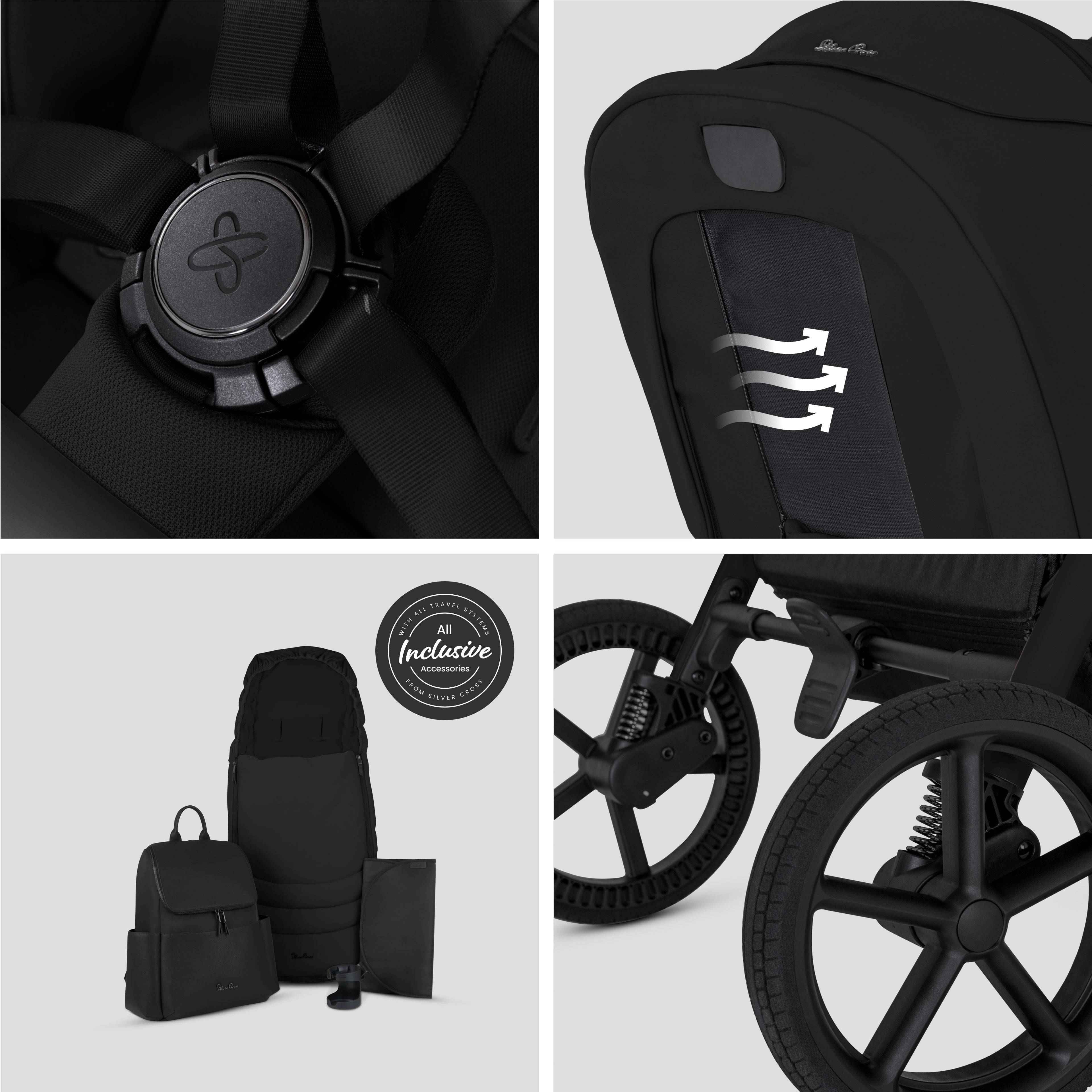 Breez Onyx Travel System Ultimate 360 Infant Carrier Bundle (12 piece)