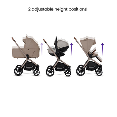 Breez Champagne Travel System Ultimate 360 Family Car Seat Bundle (13 piece)