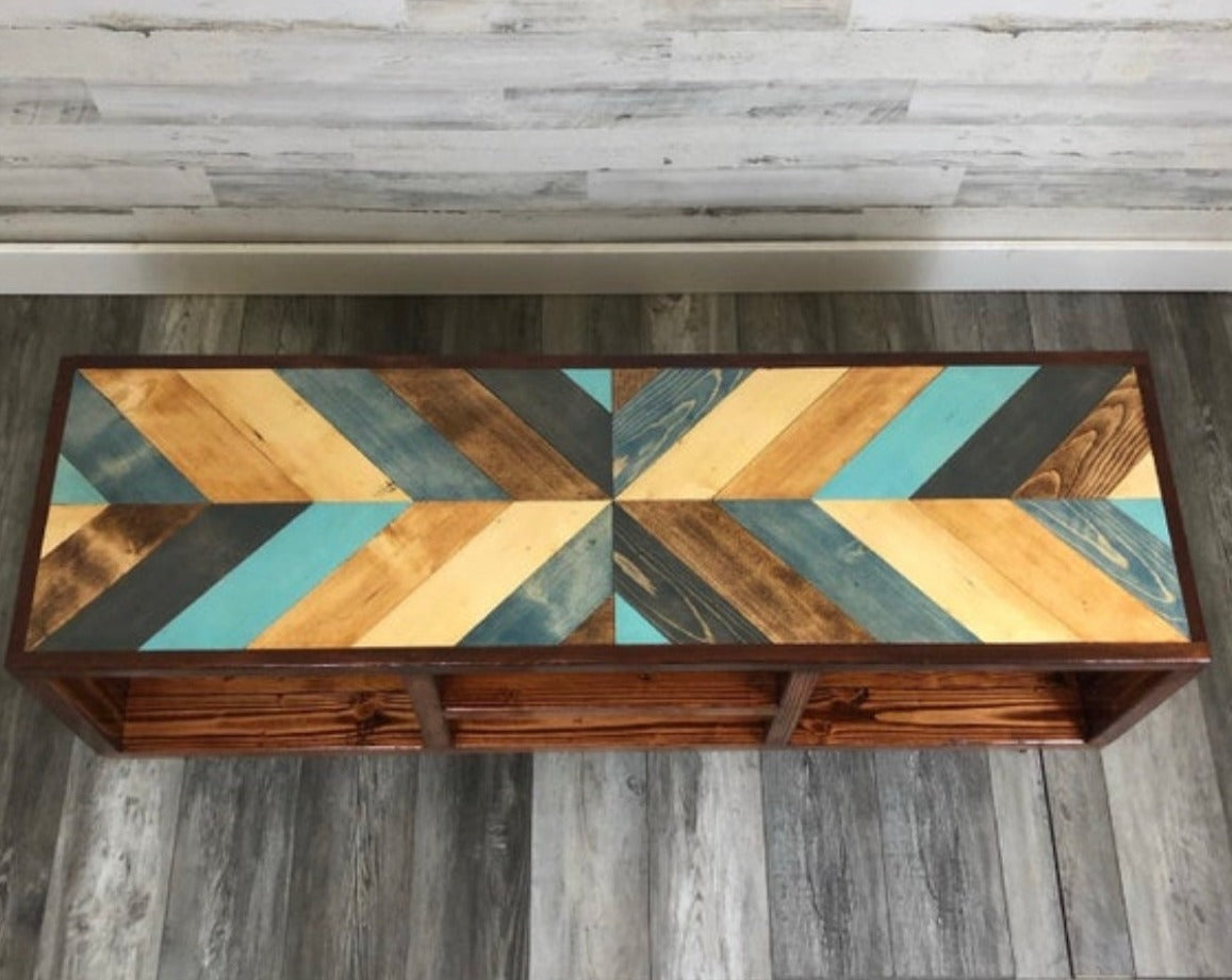 Blues Colliding Chevron Top (Add-on)