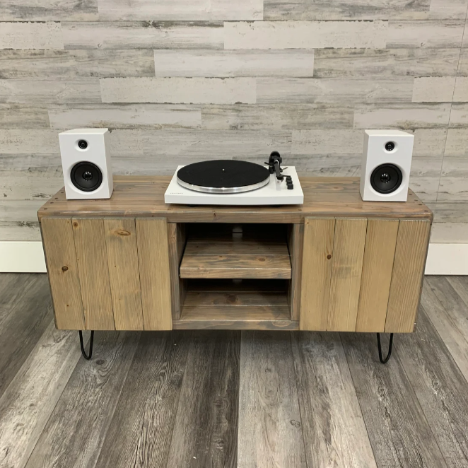 3x2 Solid Wood Vinyl Record Cabinet