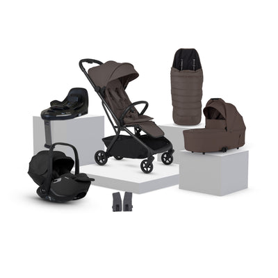 Nia Chocolate Compact Travel System Iconic Black (8 Piece)