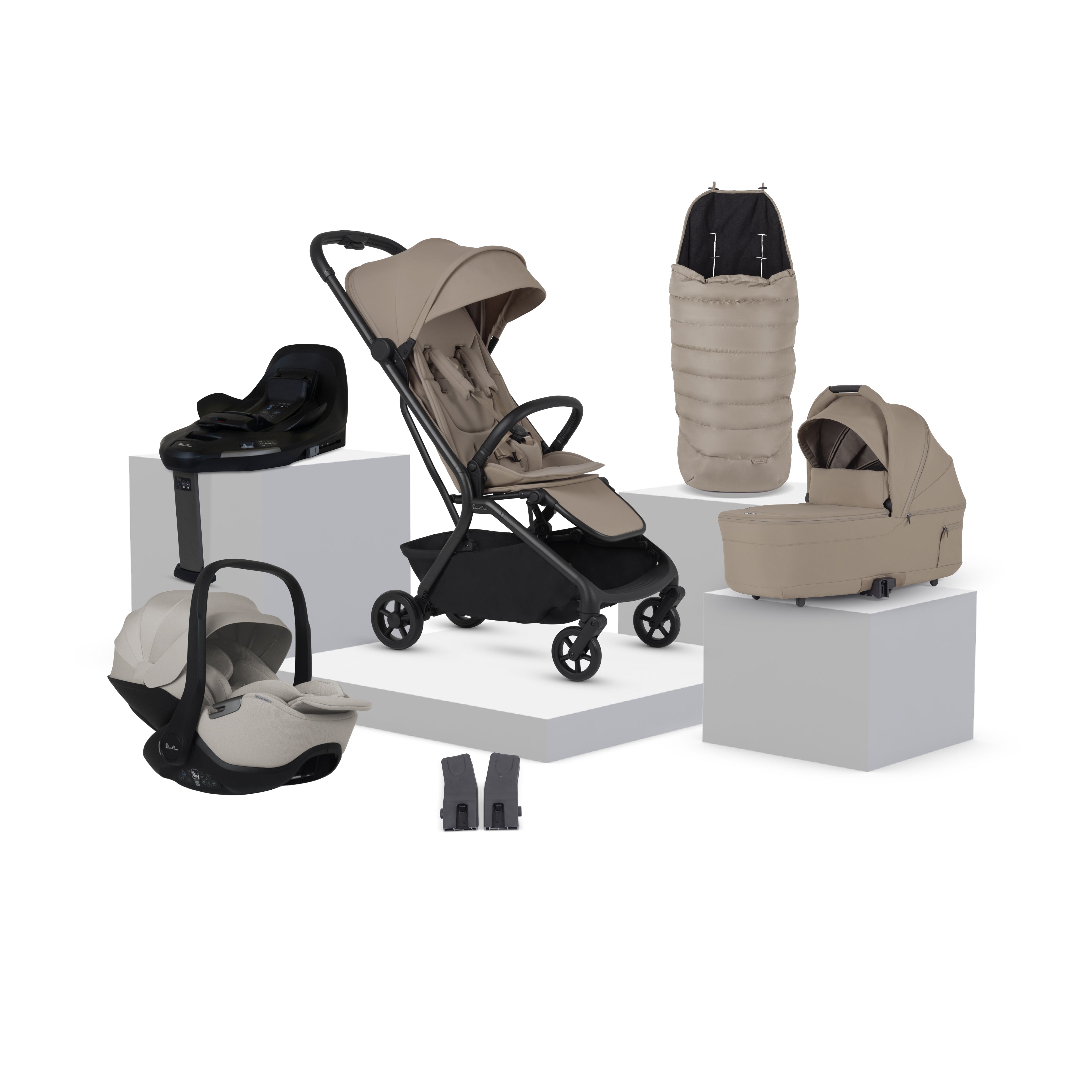 Nia Champagne Compact Travel System Natural Taupe (8 Piece)