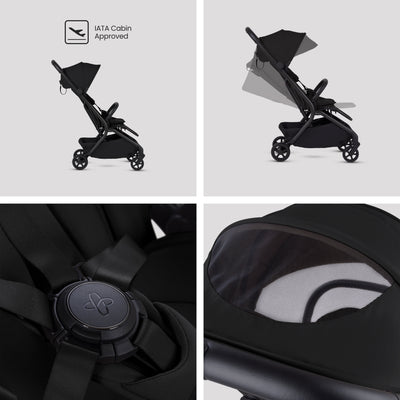 Nia Onyx Compact Travel System with Accessory Pack (12 Piece)