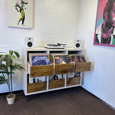 6-Pack Vinyl Record Storage with Drawers