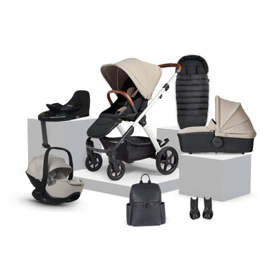Tide Stone Travel System Ultimate 360 Natural Taupe Infant Carrier Bundle (9 piece)