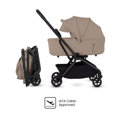 Nia Champagne Compact Travel System with Accessory Pack Natural Taupe (12 Piece)
