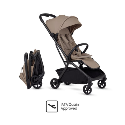 Nia Champagne Compact Travel Stroller with Carrycot (6 Piece)