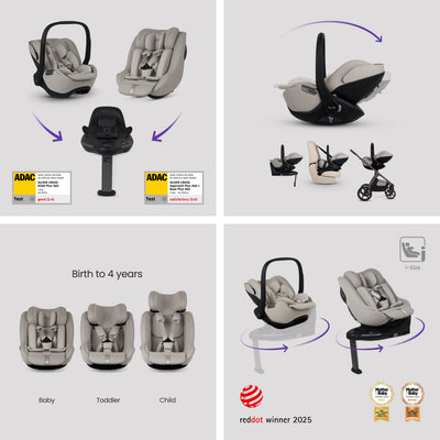Cove 2 Champagne Travel System Ultimate 360 Family Car Seat Bundle (11 piece)