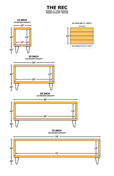 Rec Vinyl Record Storage