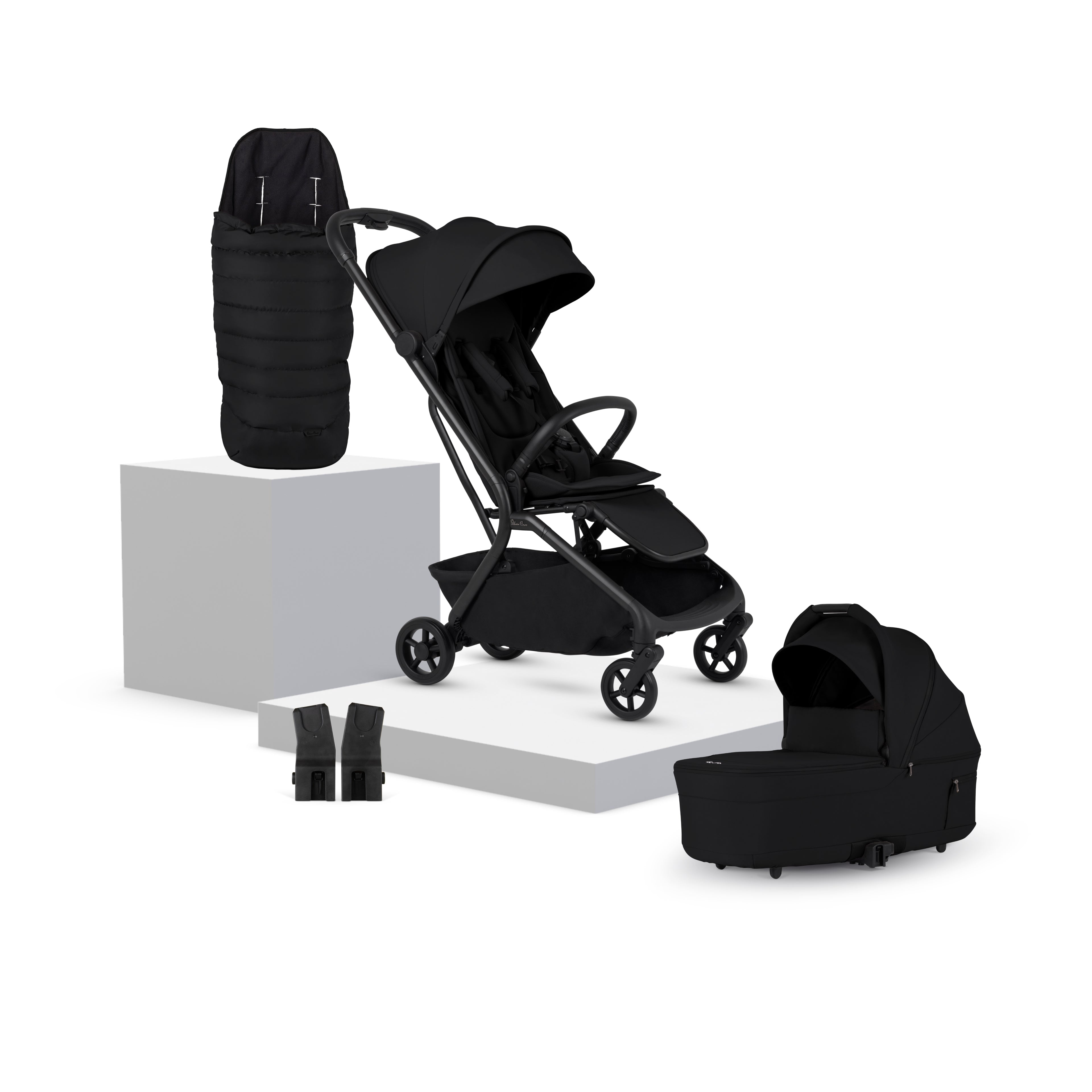 Nia Onyx Compact Travel Stroller with Carrycot (6 Piece)