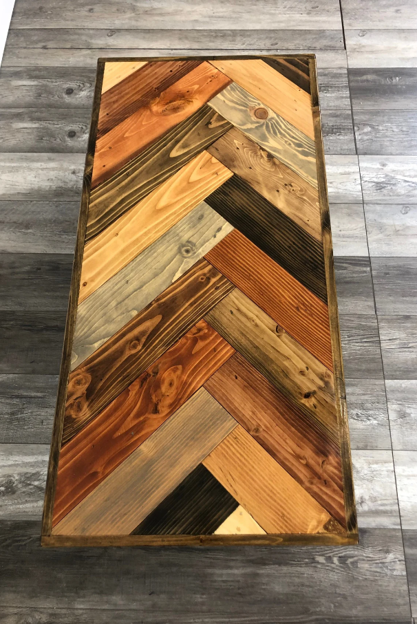 Dark Herringbone Coffee Table