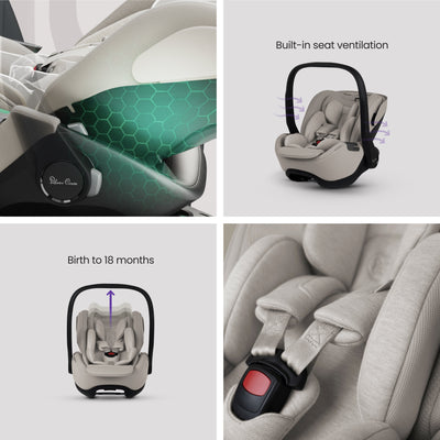 Glide Plus 360 Infant Car Seat Natural Taupe & Base Plus 360
