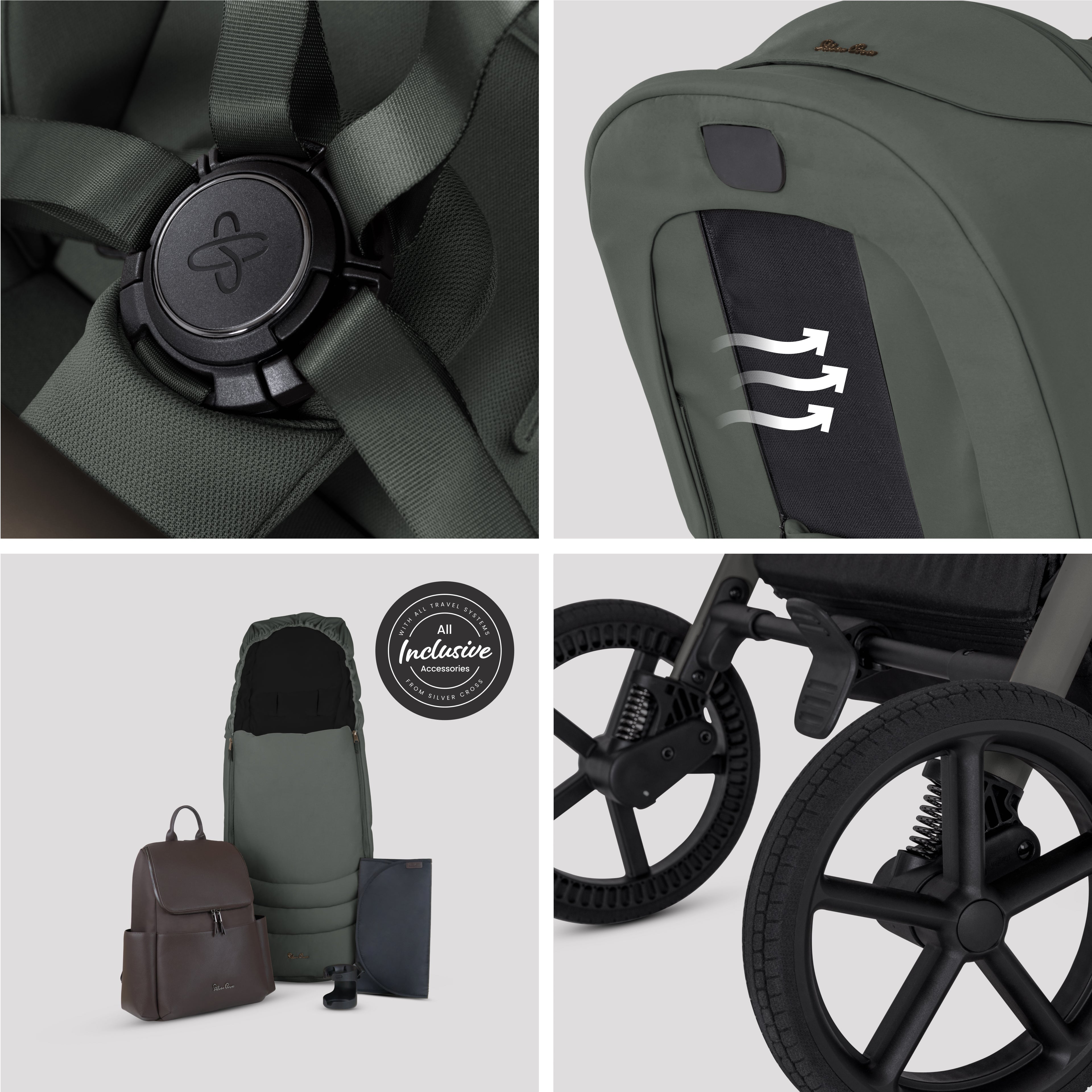 Breez Pewter Travel System Accessory Bundle (10 Piece)