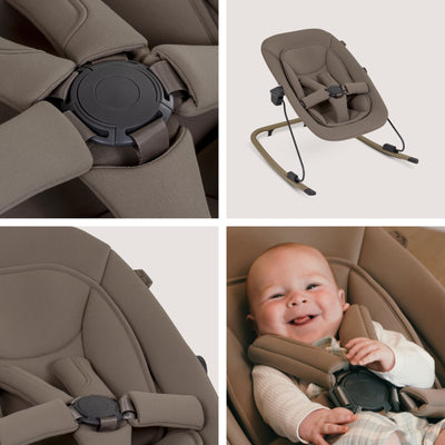Nest & Nurture Highchair and Bouncer Bundle Biscuit