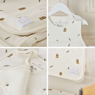 Rosa & Blue for Silver Cross New Arrival Crib Bedding Set - Bunny Print