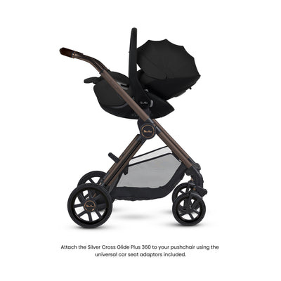Reef 2 SPECIAL EDITION Ganache Travel System Ultimate 360 Iconic Black Infant Carrier Bundle (11 piece)
