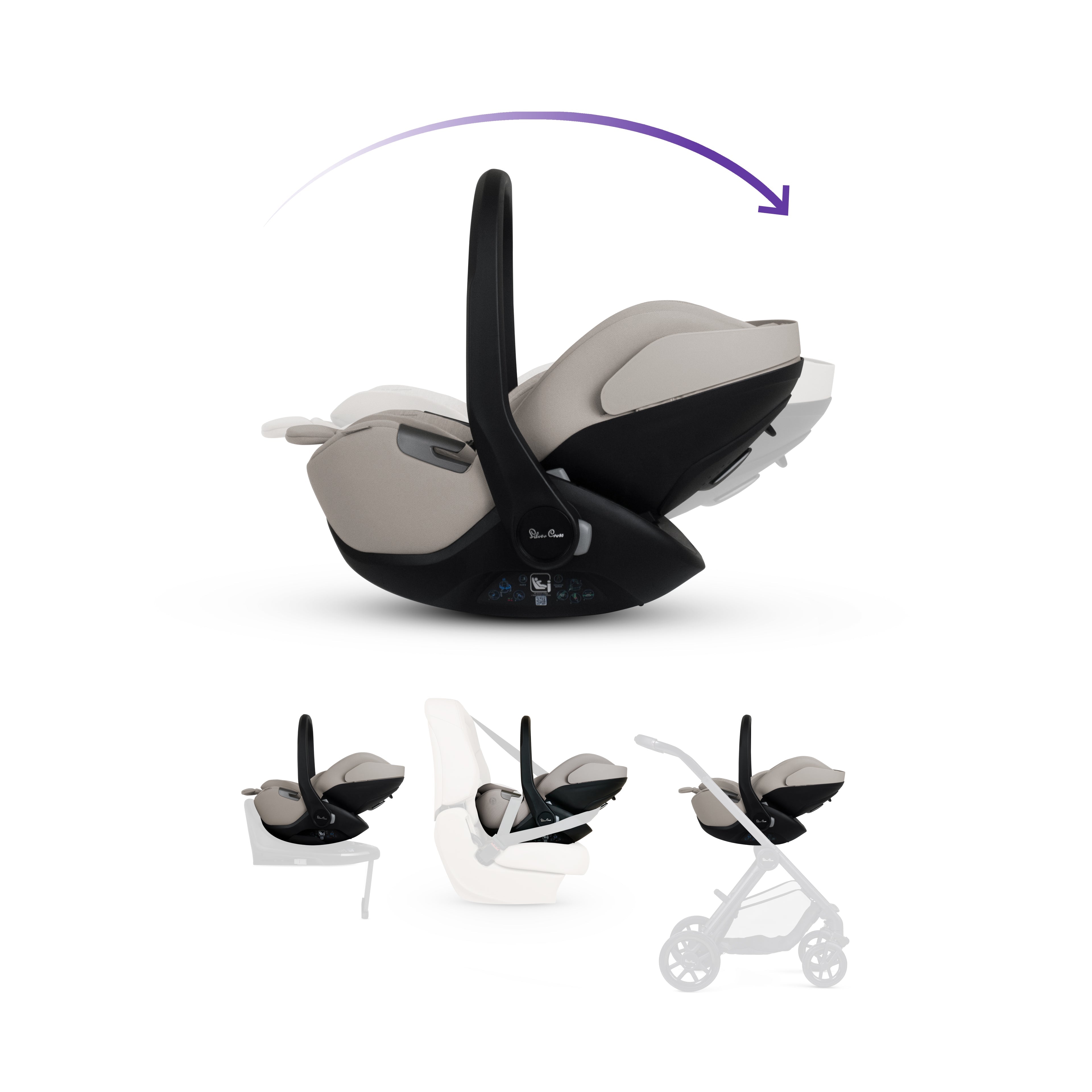 Glide Plus 360 Infant Car Seat Natural Taupe