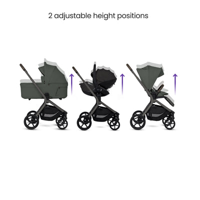 Breez Pewter Travel System Ultimate 360 Infant Carrier Bundle (12 piece)