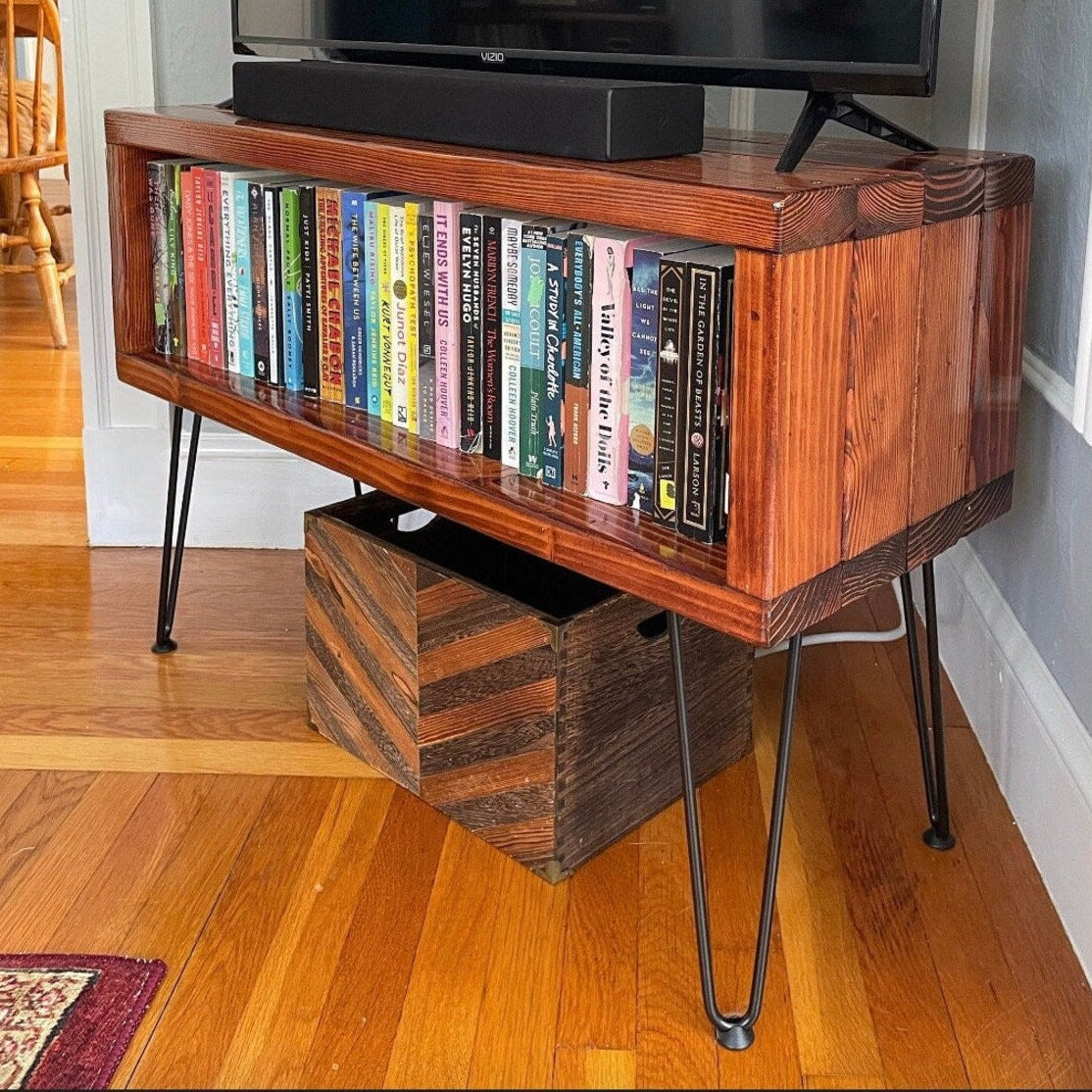 Handcrafted Wood TV Stand & Entertainment Center with DVD Storage