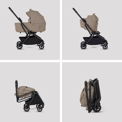 Nia Champagne Compact Travel System Natural Taupe (8 Piece)