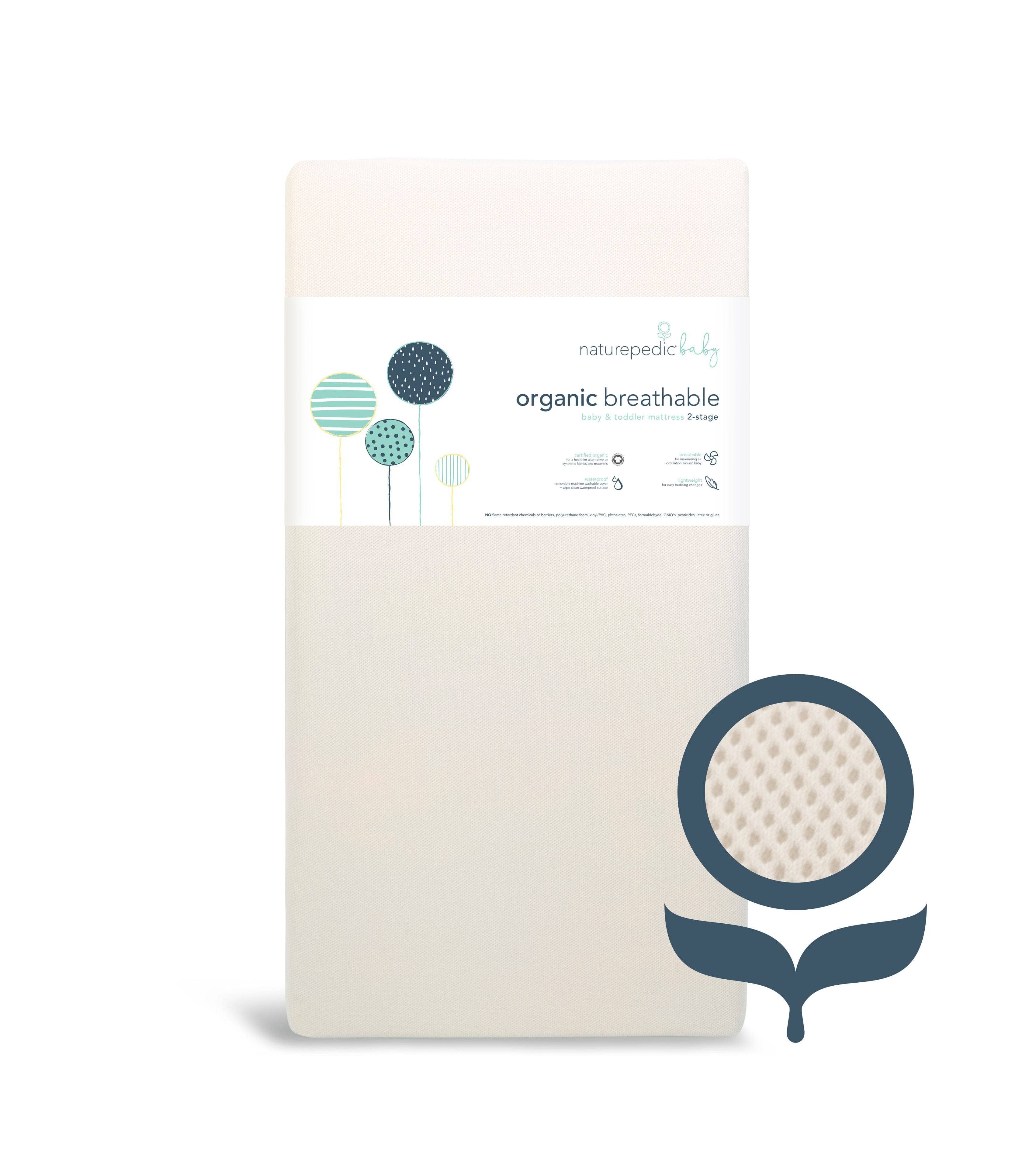 Naturepedic Organic Breathable Lightweight 2-Stage Crib Mattress