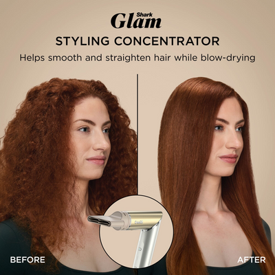 Shark Beauty Glam Ceramic & Air Styling Drying System with Diffuser Gold