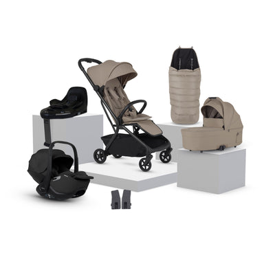 Nia Champagne Compact Travel System Iconic Black (8 Piece)