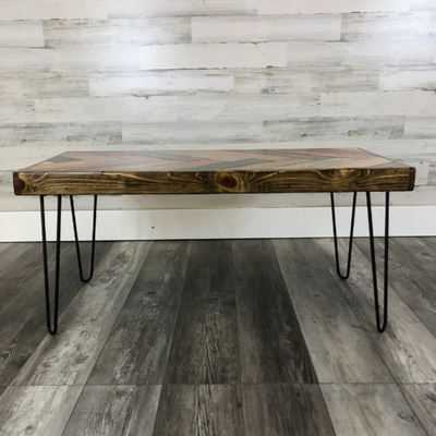 Dark Herringbone Coffee Table