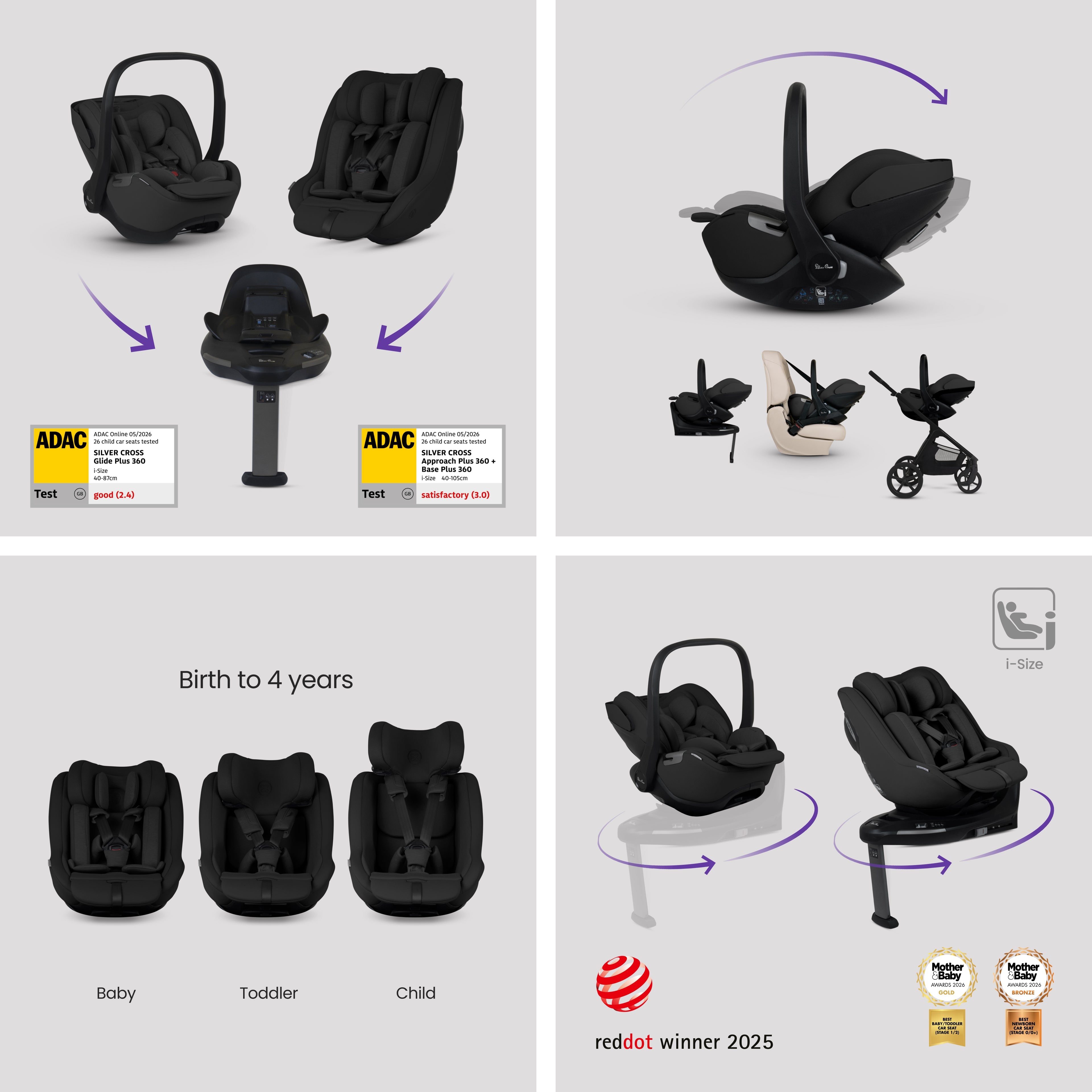 Cove 2 Chocolate Travel System Ultimate 360 Family Car Seat Bundle (11 piece)