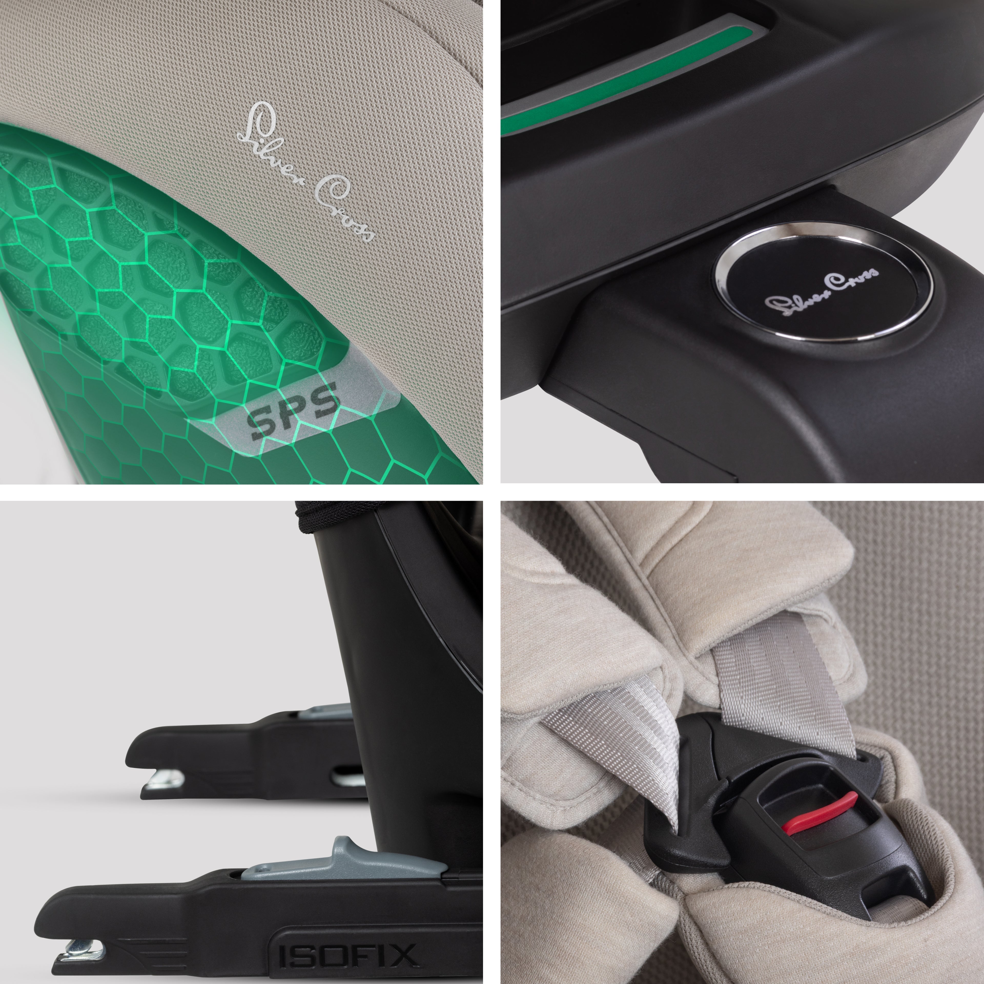 Motion 3 All Size 360 Rotating Car Seat Natural Taupe