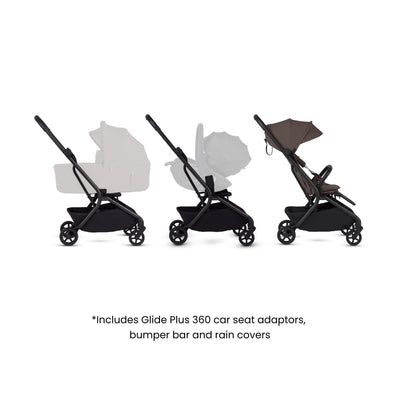 Nia Chocolate Compact Travel Stroller